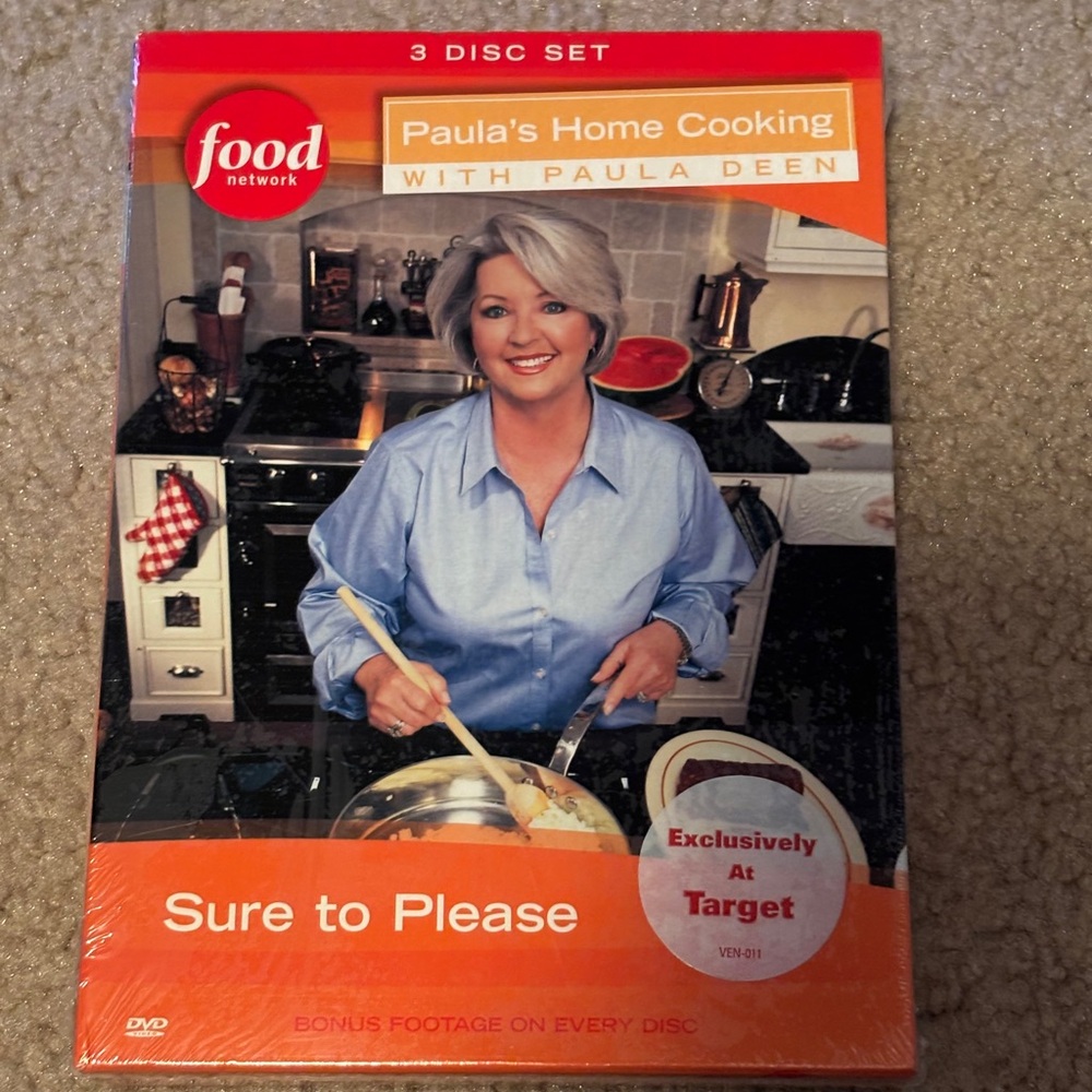 NEW Paula Dean DVD Set Paula's Home Cooking Sure To Please Sealed 3-Disc Set